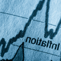 photo of stock market graph with work inflation