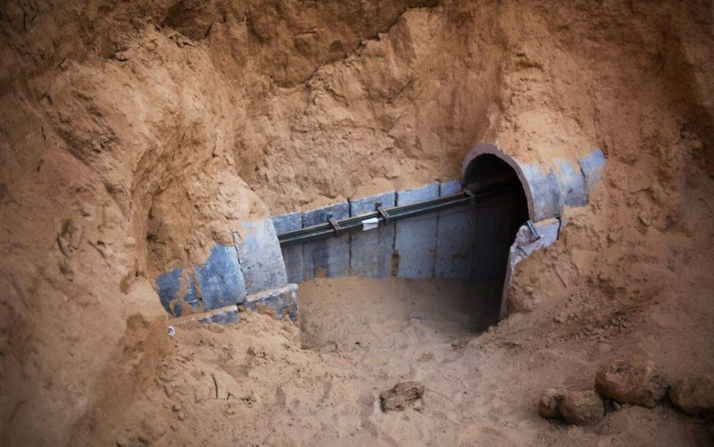 A Gaza tunnel exposed from above