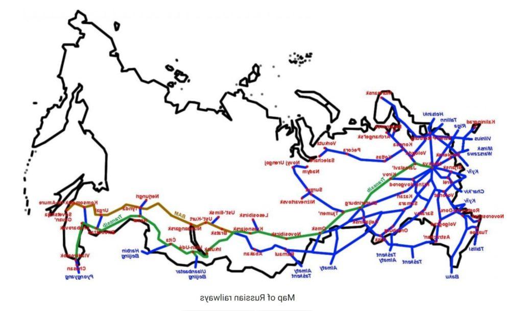 map of Russian Railways